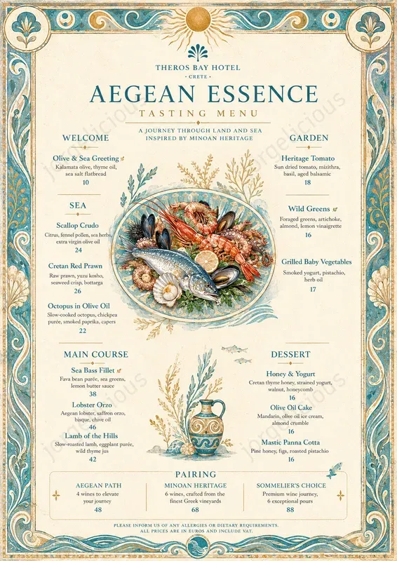 Minoan Fresco Food Menus