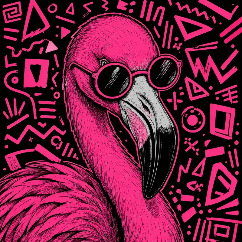 Bold Neon Pop Animal Portraits