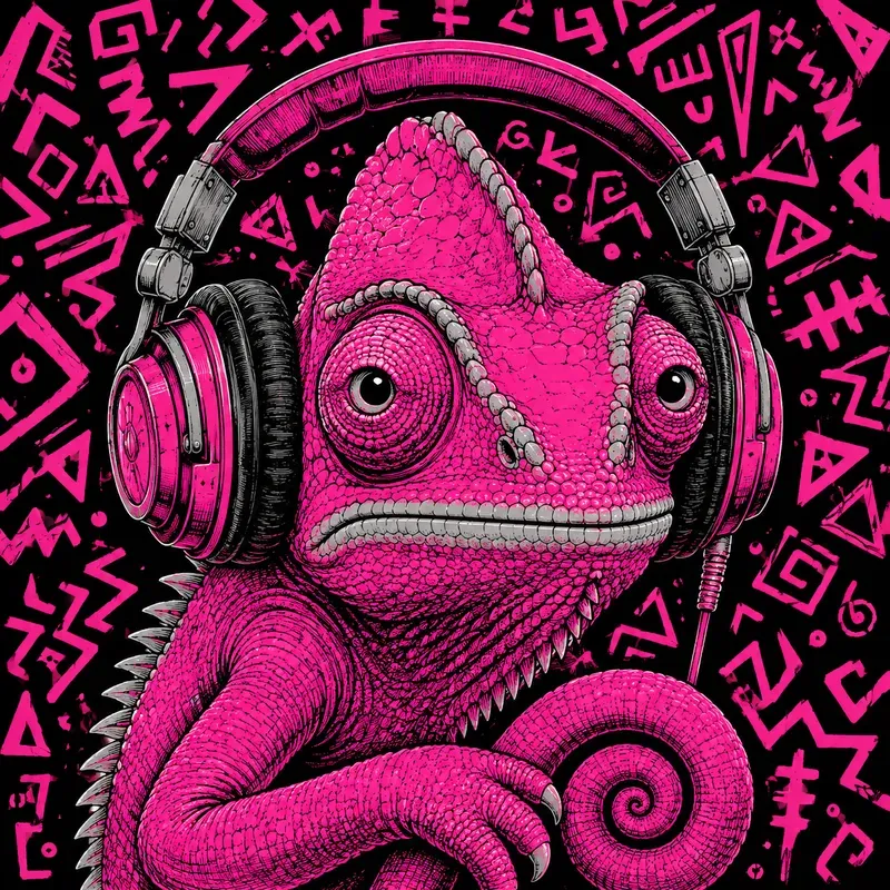 Bold Neon Pop Animal Portraits