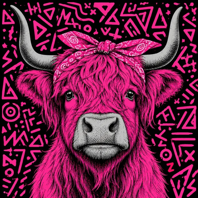 Bold Neon Pop Animal Portraits
