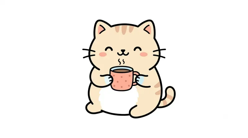 Cute Minimalist Kawaii Line Art
