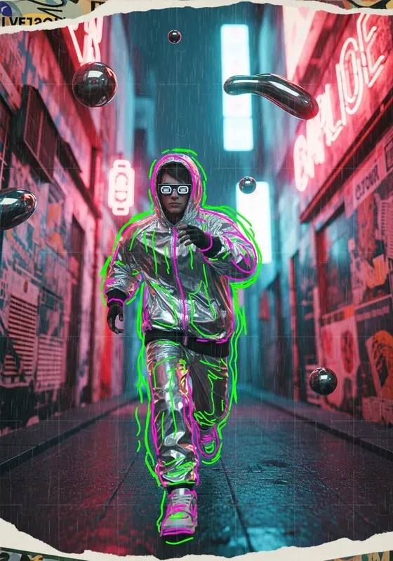 Neon Collage Animations