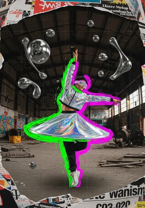 Neon Collage Animations