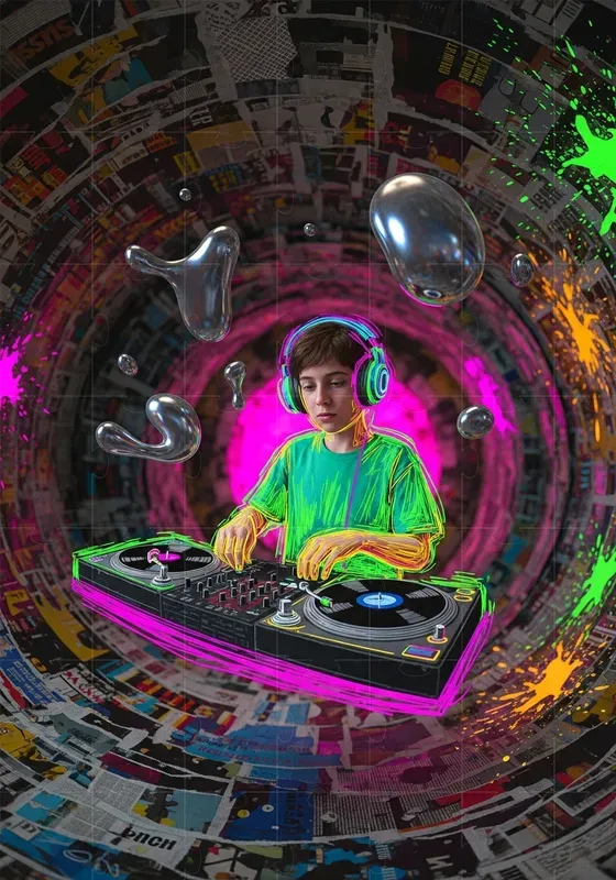 Neon Collage Animations