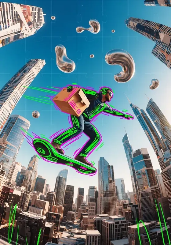Neon Collage Animations