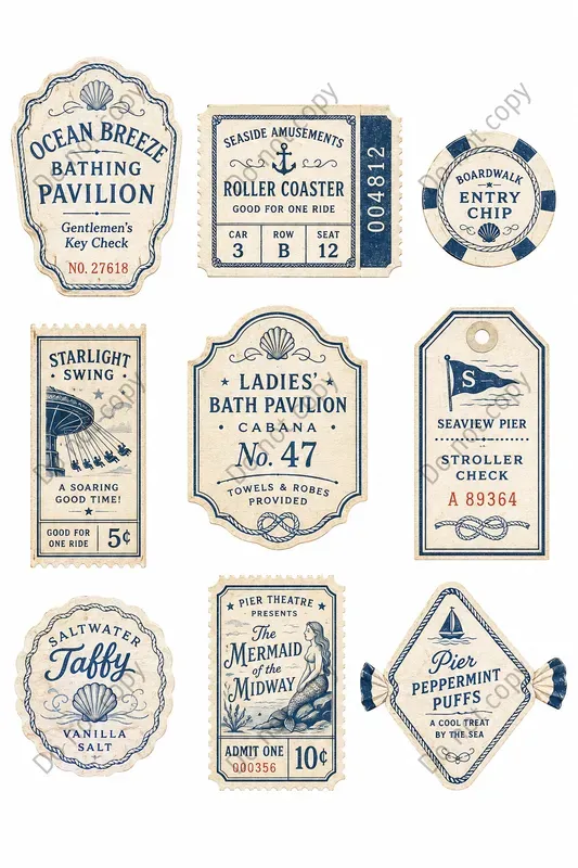 Boardwalk Pier Vintage Ephemera
