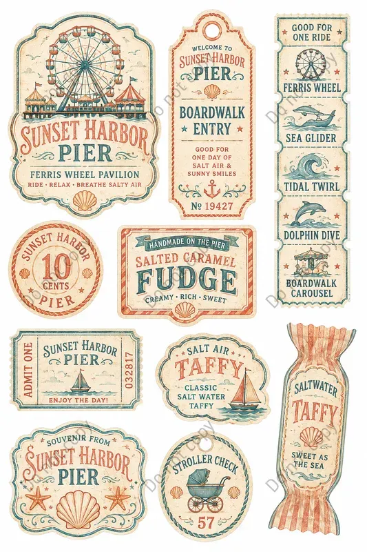 Boardwalk Pier Vintage Ephemera