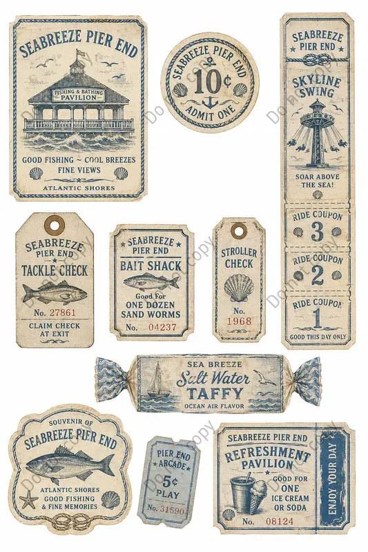 Boardwalk Pier Vintage Ephemera