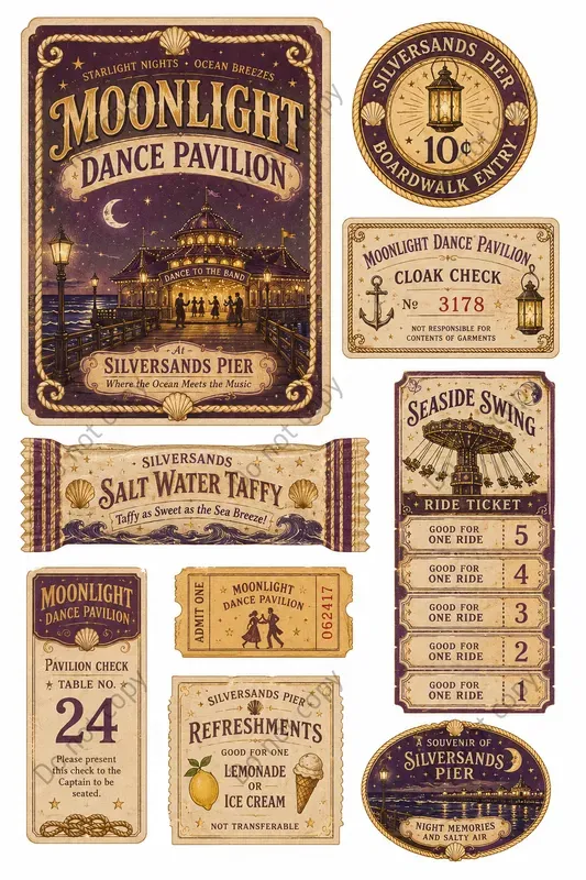 Boardwalk Pier Vintage Ephemera
