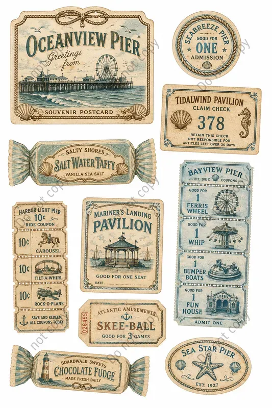 Boardwalk Pier Vintage Ephemera