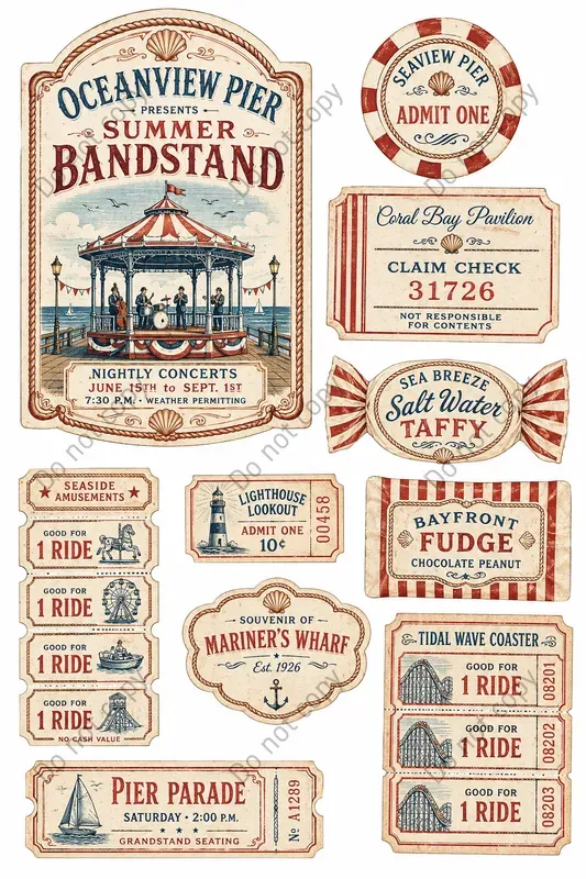 Boardwalk Pier Vintage Ephemera