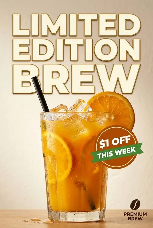 Coffee Beverage Ad Posters