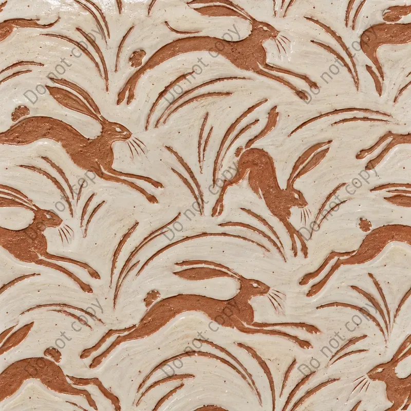 Sgraffito Clay Slip Seamless Tiles