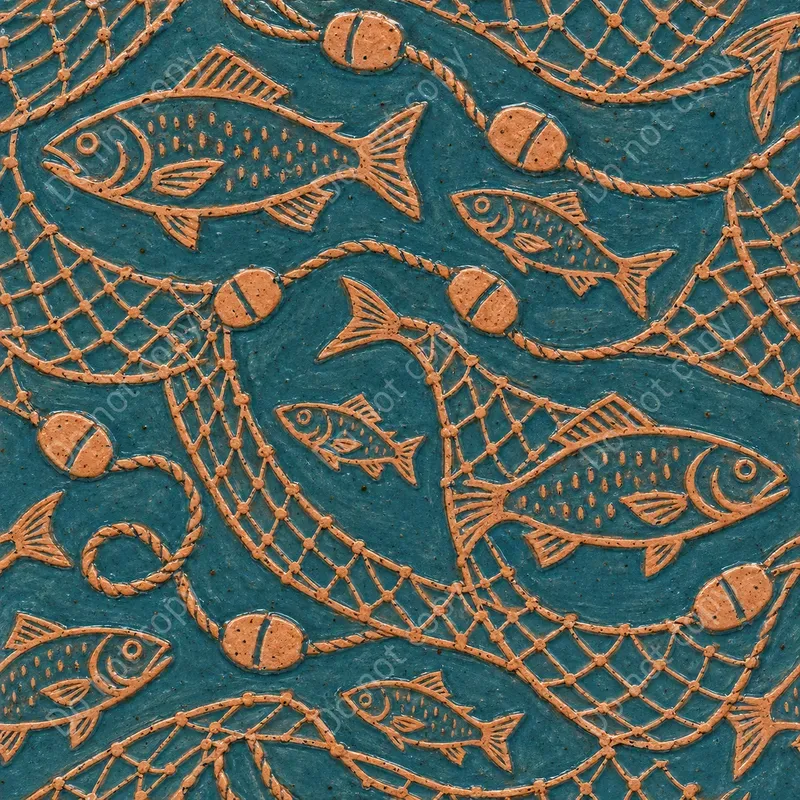 Sgraffito Clay Slip Seamless Tiles
