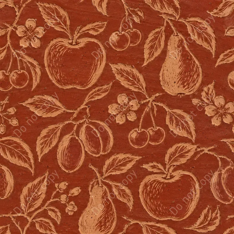 Sgraffito Clay Slip Seamless Tiles