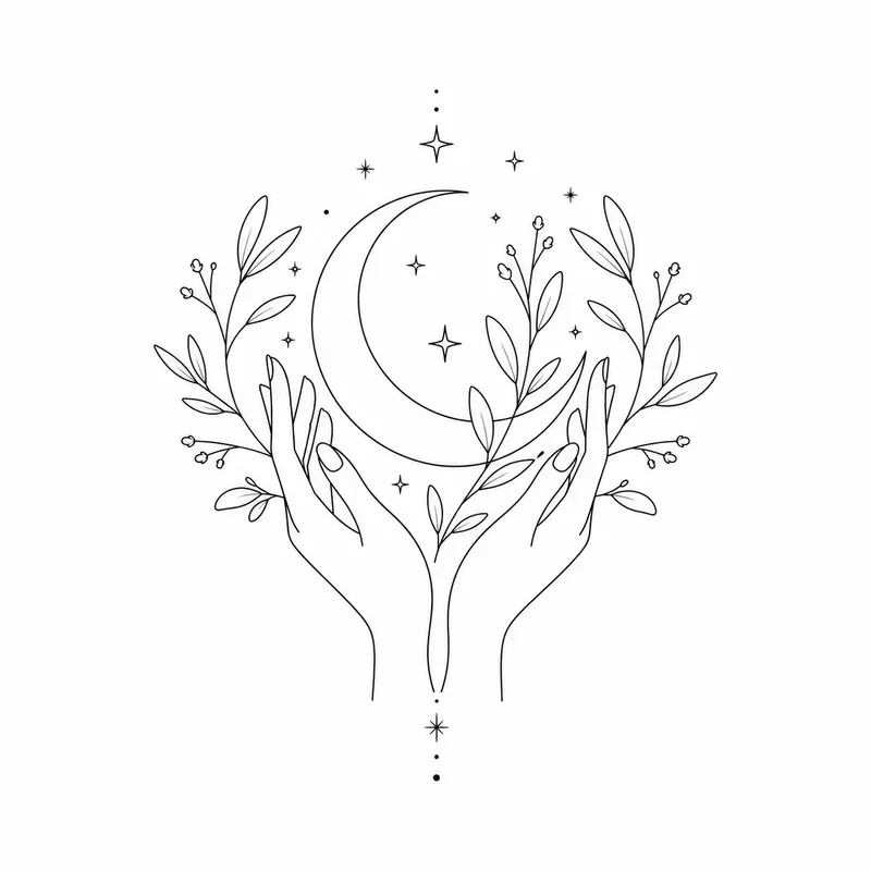 Minimalist Aesthetic Boho Tattoo Engines