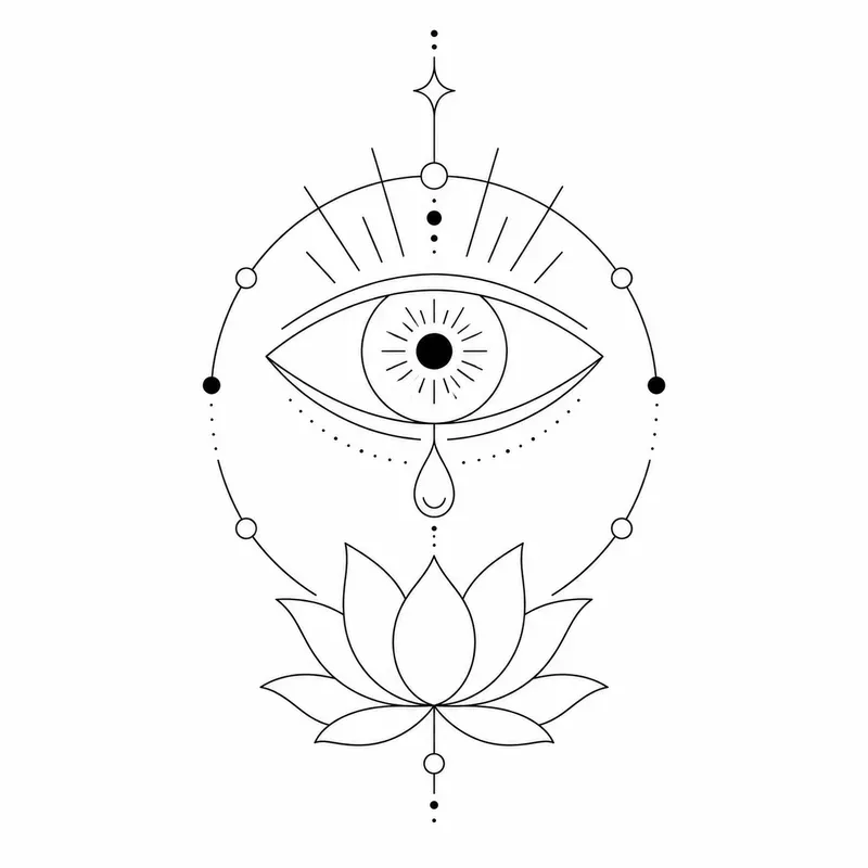 Minimalist Aesthetic Boho Tattoo Engines