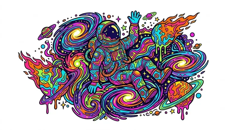 Psychedelic Ink Blot Art Style Designs