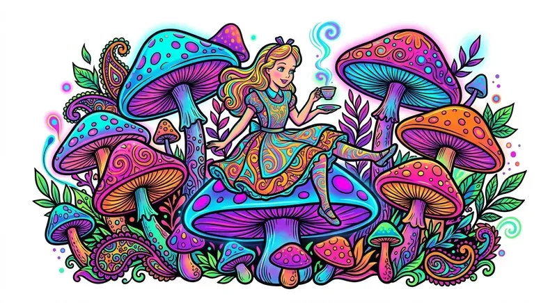 Psychedelic Ink Blot Art Style Designs