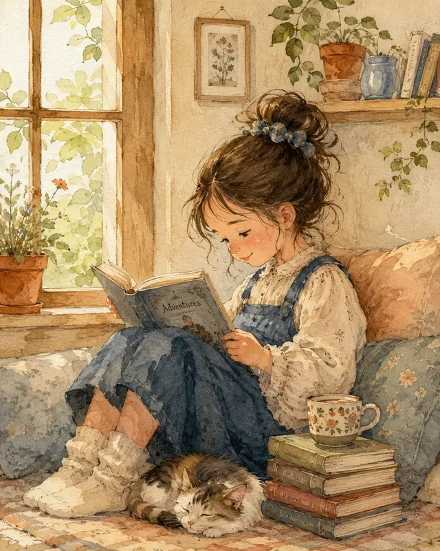 Cozy Storybook Watercolor Scenes