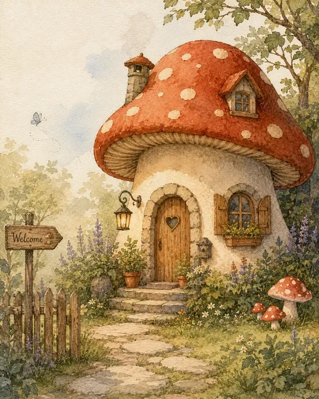 Cozy Storybook Watercolor Scenes