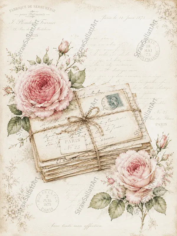 Vintage Romantic Junk Journal Ephemera