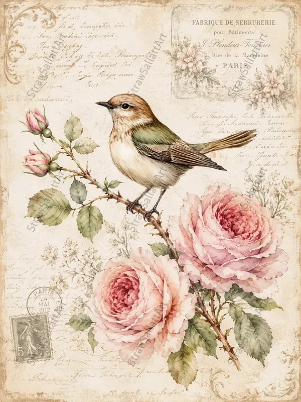 Vintage Romantic Junk Journal Ephemera