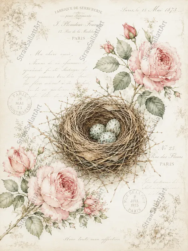 Vintage Romantic Junk Journal Ephemera
