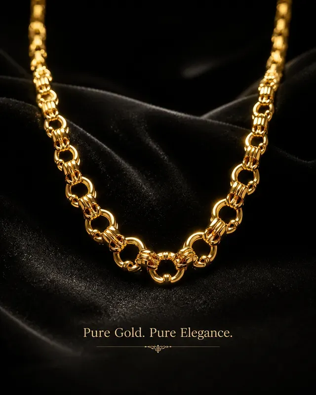 Radiant Gold Necklace Luxury Ads