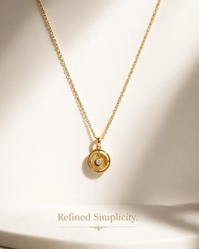 Radiant Gold Necklace Luxury Ads