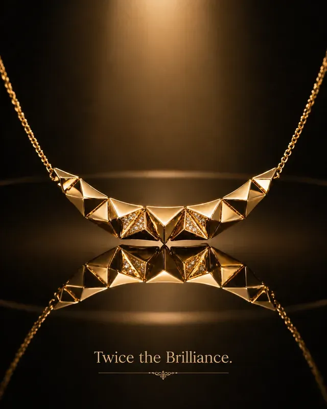 Radiant Gold Necklace Luxury Ads