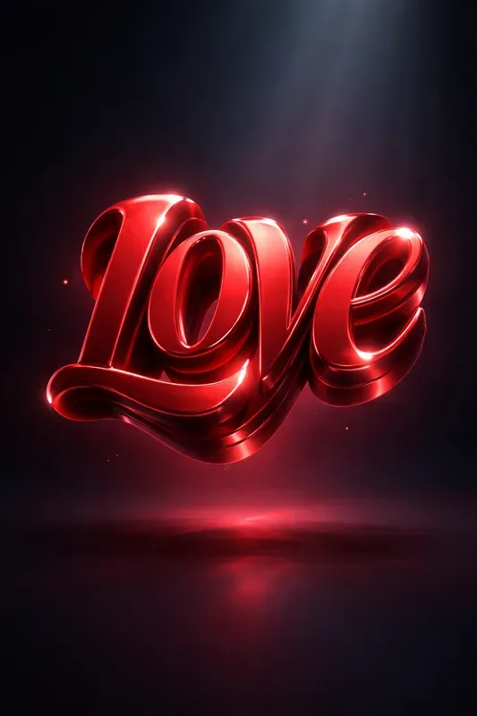 3D Neon Typography Color Variations