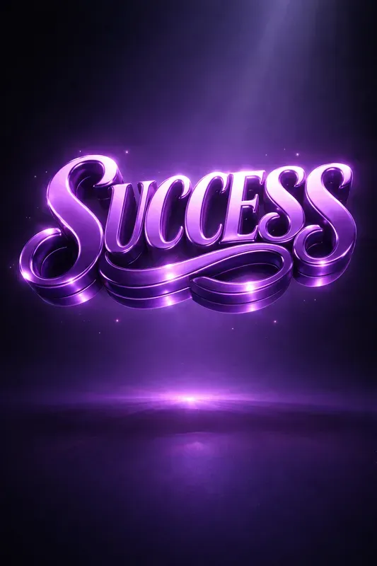 3D Neon Typography Color Variations