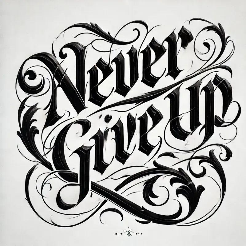 Elegant Gothic Style Calligraphy