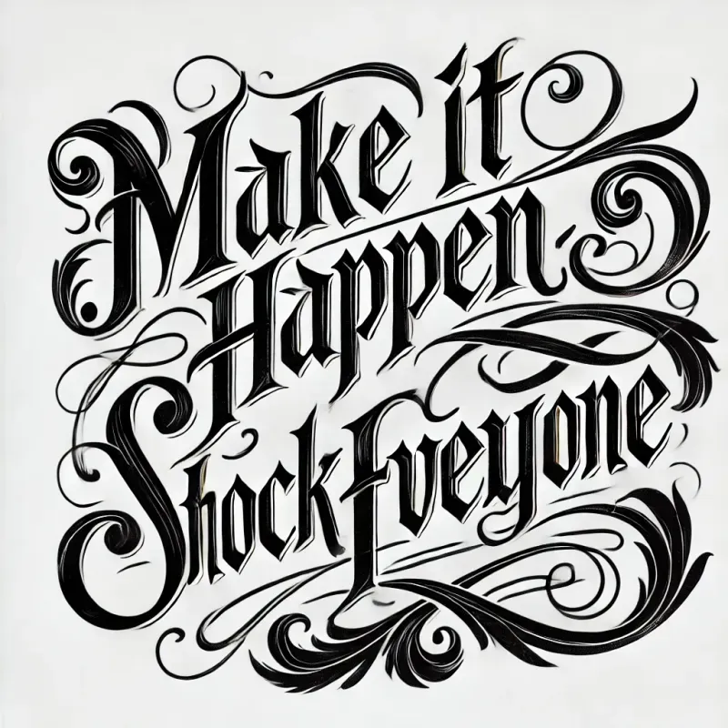 Elegant Gothic Style Calligraphy