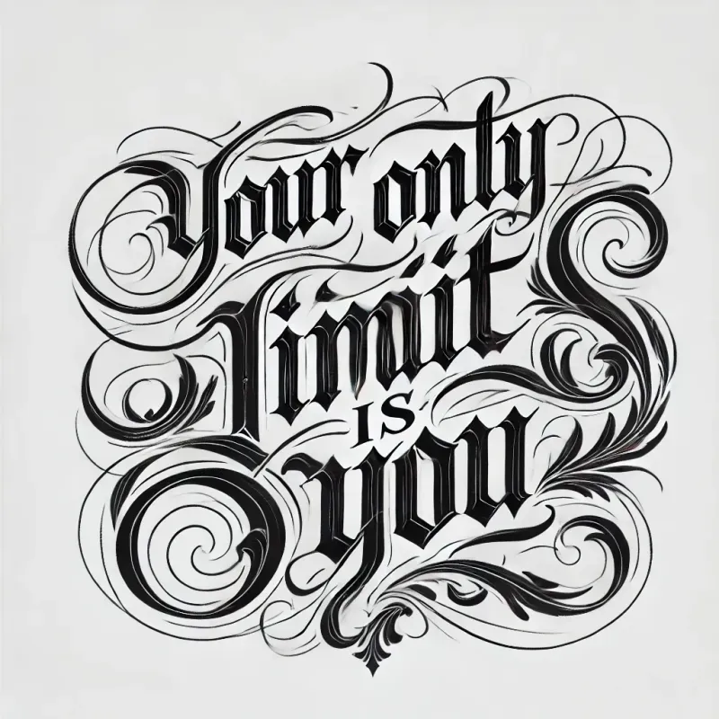 Elegant Gothic Style Calligraphy