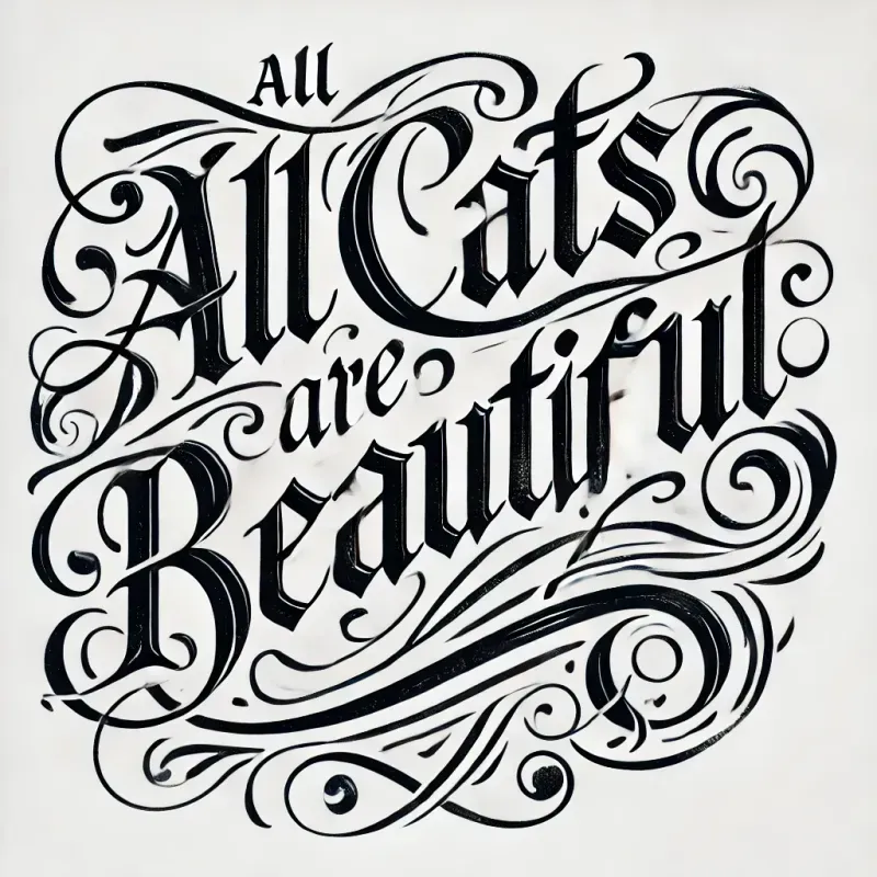 Elegant Gothic Style Calligraphy