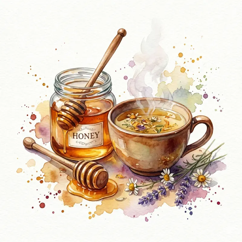 Vintage Watercolor Coffee Tea Elements