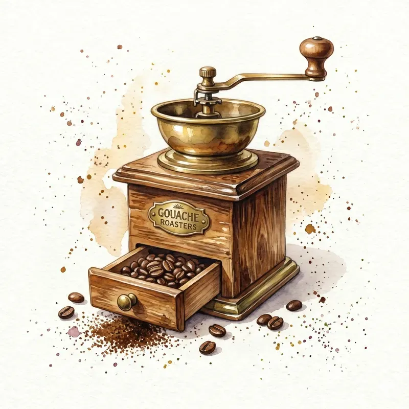 Vintage Watercolor Coffee Tea Elements