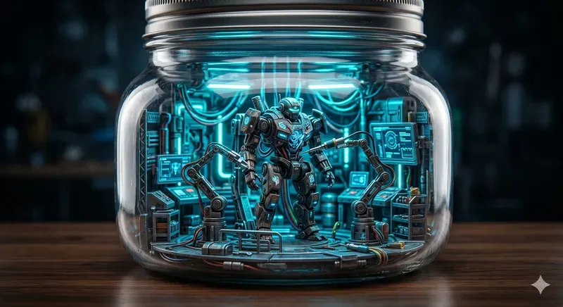 3D Glass Jar Micro Worlds