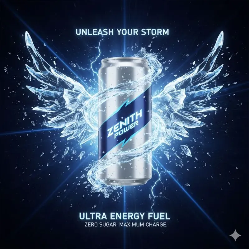 Cinematic Beverage Ad Poster Generator