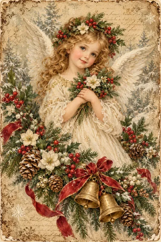 Vintage Antique Victorian Christmas Art