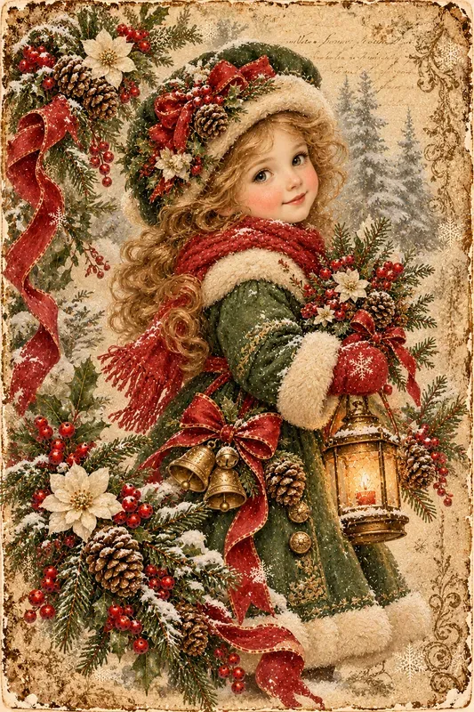 Vintage Antique Victorian Christmas Art