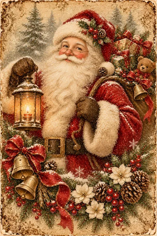 Vintage Antique Victorian Christmas Art