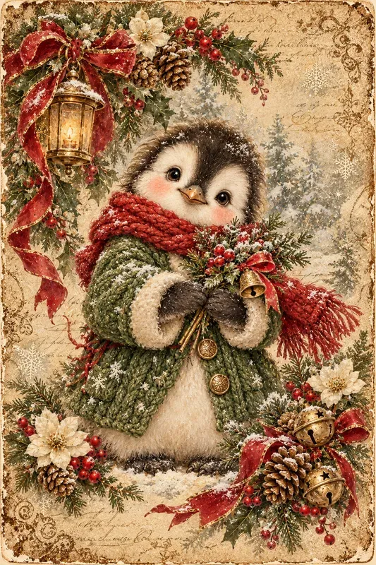 Vintage Antique Victorian Christmas Art