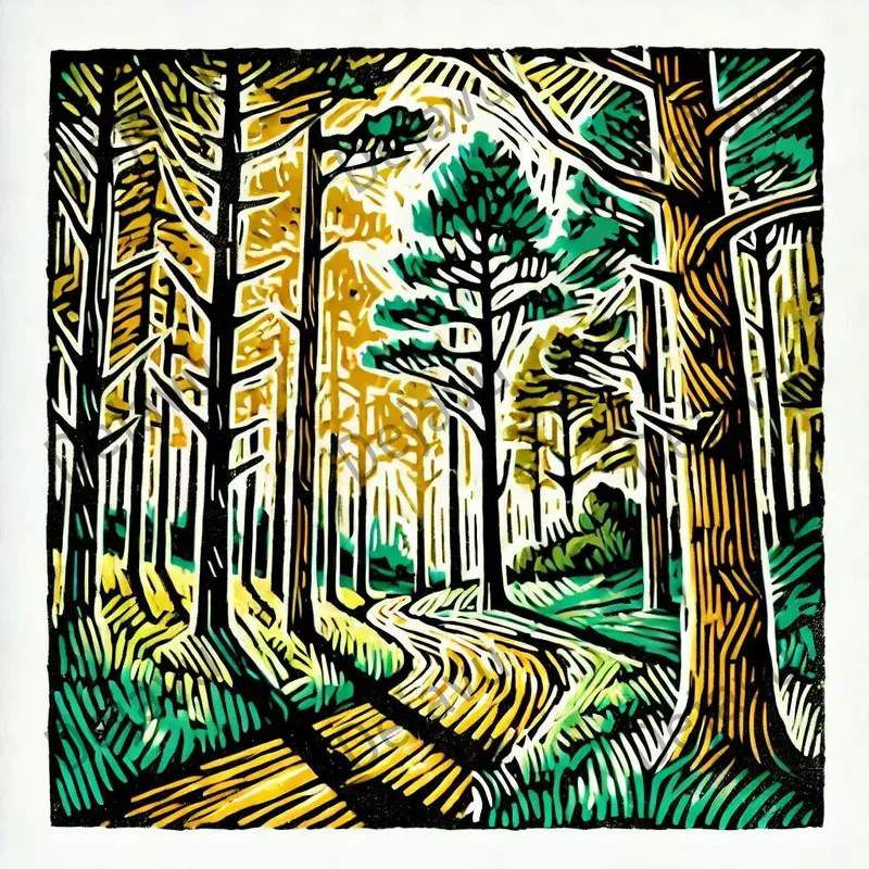 Linocut Landscape Illustrations