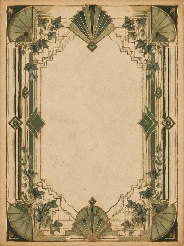 Art Deco Botanical Junk Journal Pages
