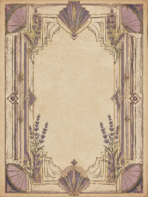Art Deco Botanical Junk Journal Pages
