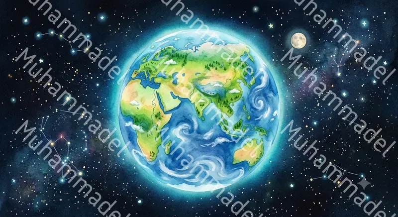 Watercolor Planet Illustration Generator