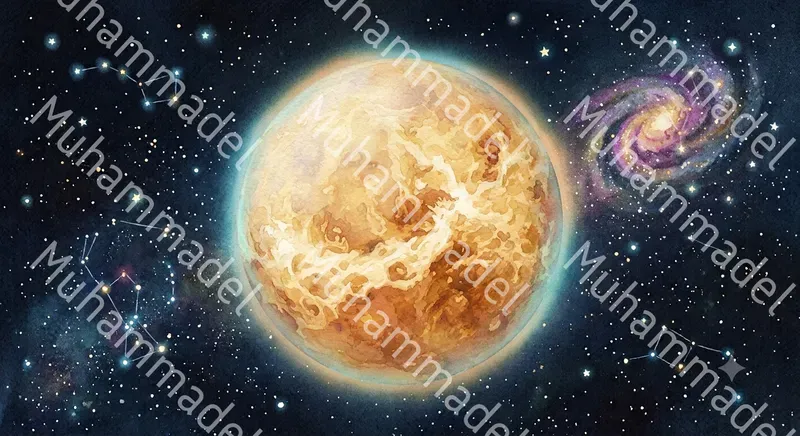 Watercolor Planet Illustration Generator